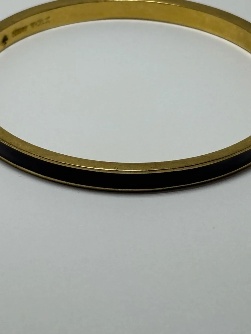 kate spade Gold and Black Enamel Slim Bangle Bracelet - Picture 4 of 5